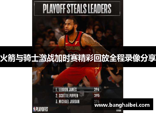 火箭与骑士激战加时赛精彩回放全程录像分享